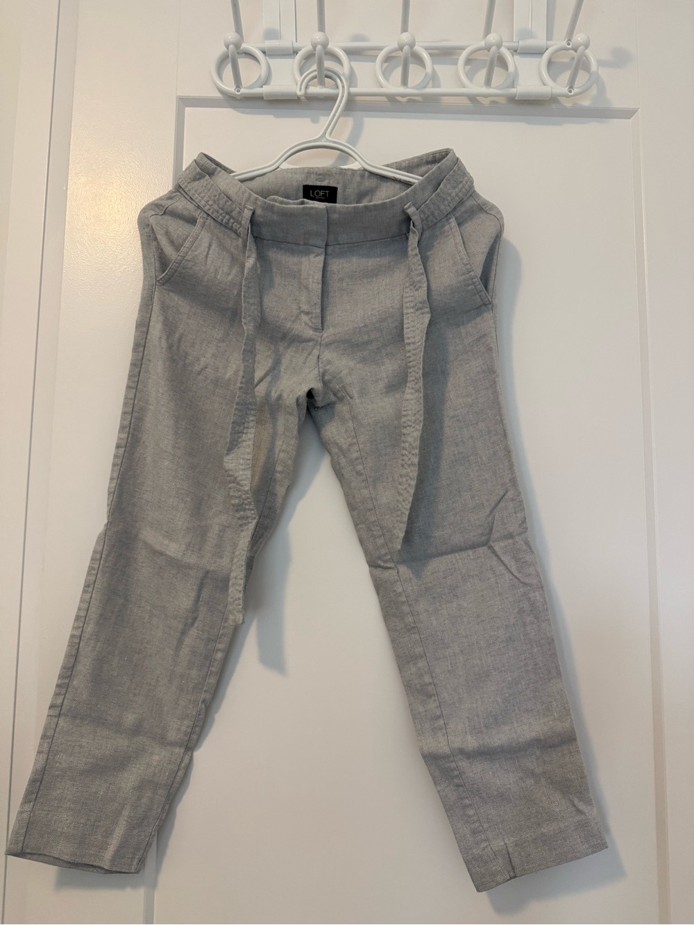 LOFT Light Gray Women's Drawstring Chinos